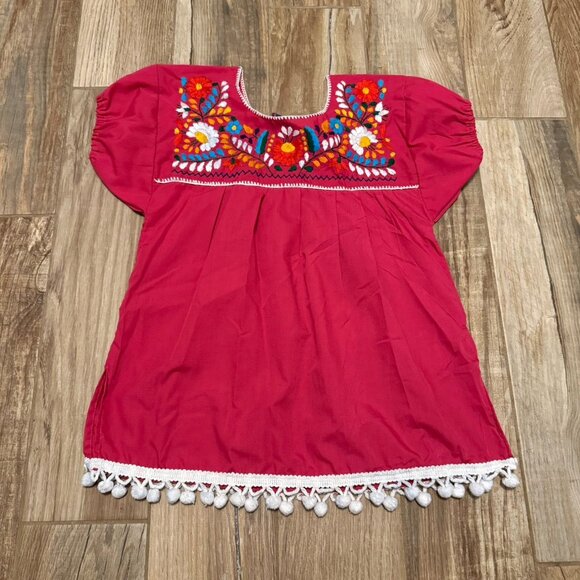La Punkita Womens Mexican Embroidered Top - Picture 1 of 3